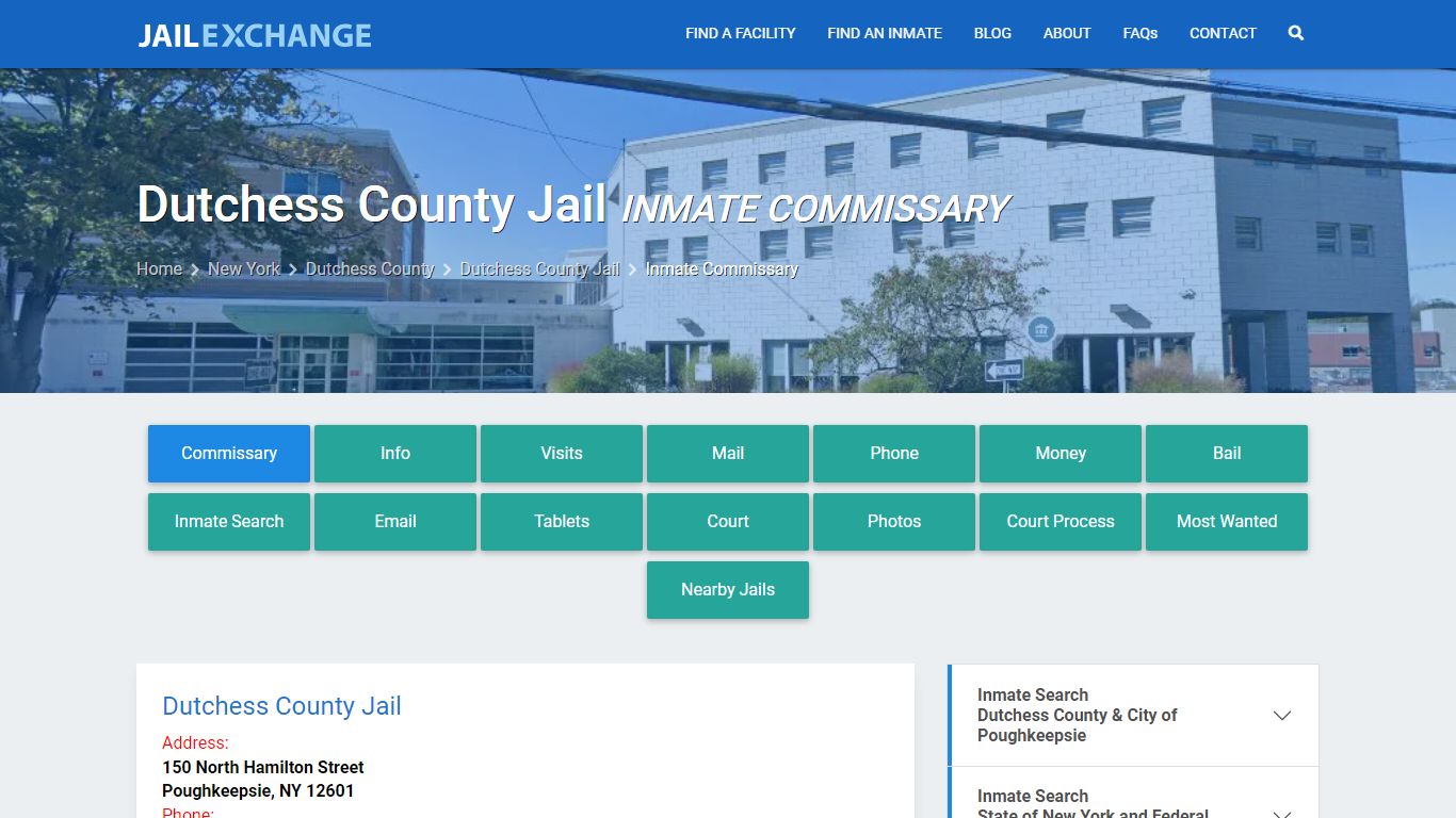 Dutchess County Jail Inmate Commissary - Jail Exchange